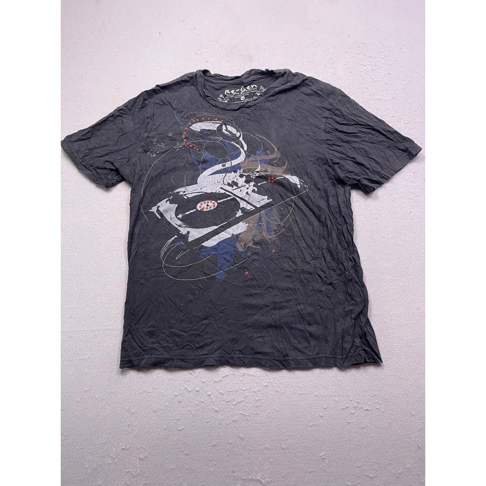 Re-Gen T-Shirt 100% Organic Cotton Charcoal Black Graphic XL Mens